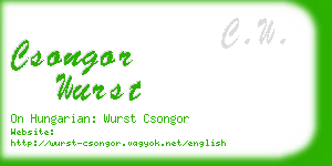 csongor wurst business card